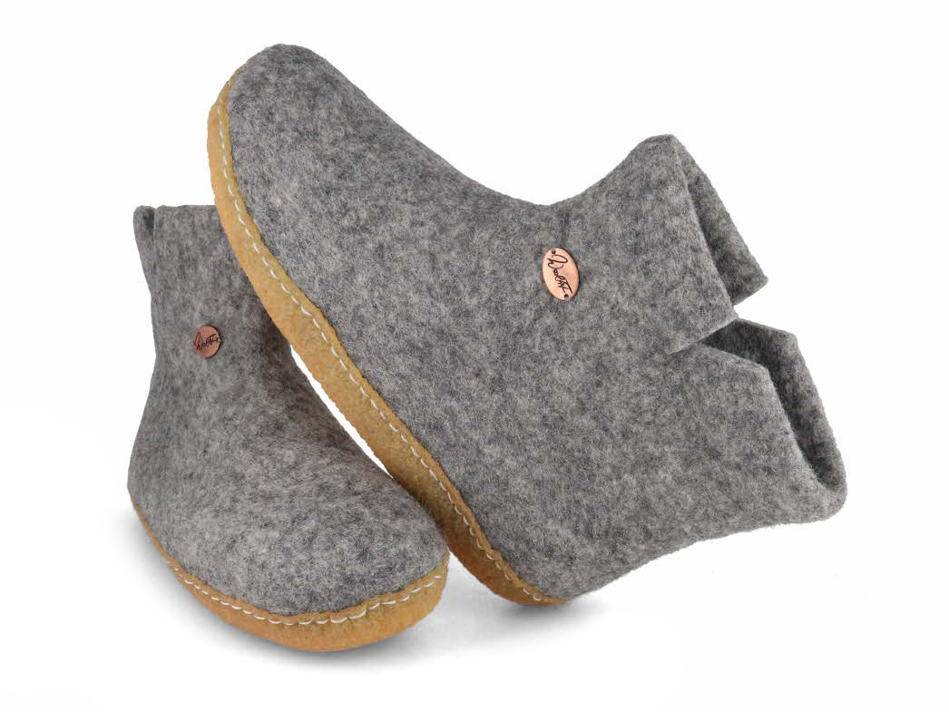 WoolFit Felt Slipper Boots Yeti Stone Gray / 36