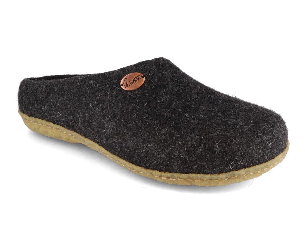 ❤ WoolFit® hand-felted slippers rubber sole