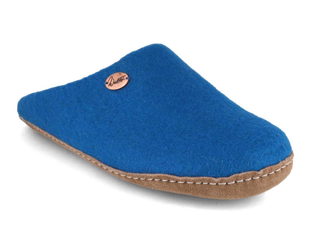 WoolFit® Eco-Friendly Guest Slippers 'Tibet', blue