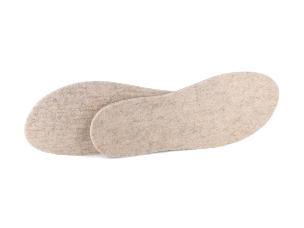 WoolFit Felt Insoles for Slippers | Extra thick, 100% Wool, beige