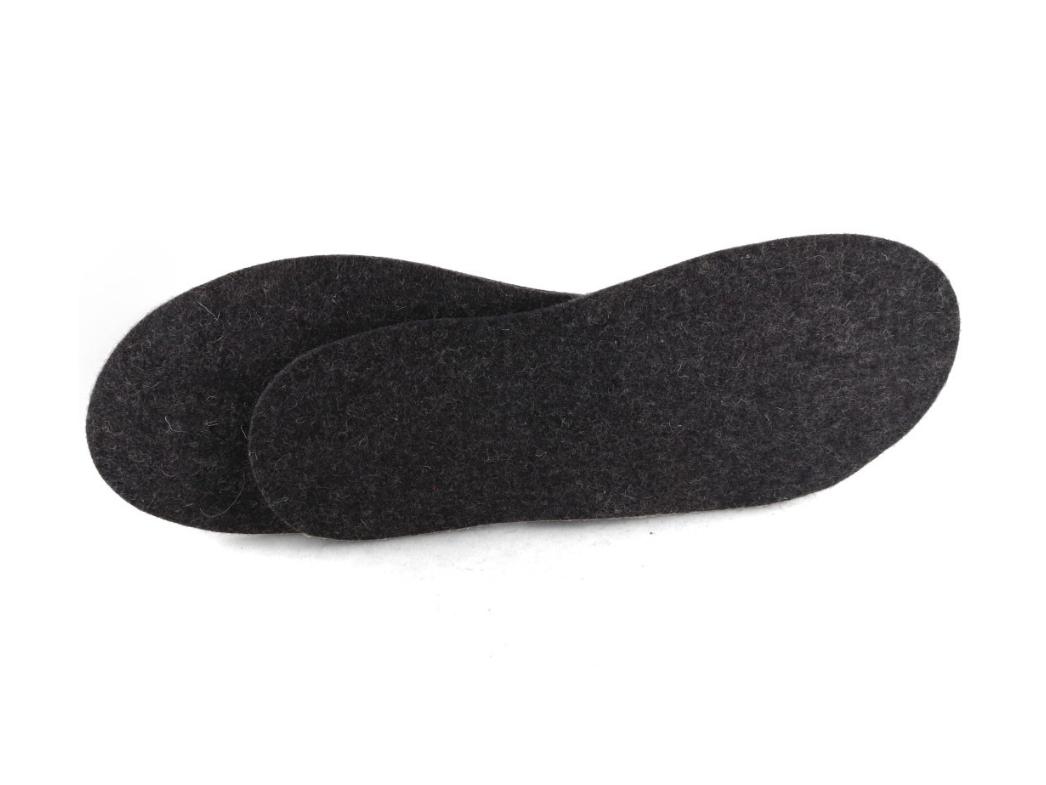 WoolFit Felt Insoles for Slippers | Extra thick, 100% Wool, graphite