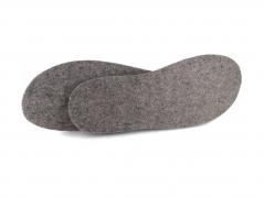 WoolFit Felt Insoles for Slippers | Extra thick, 100% Wool, light grey