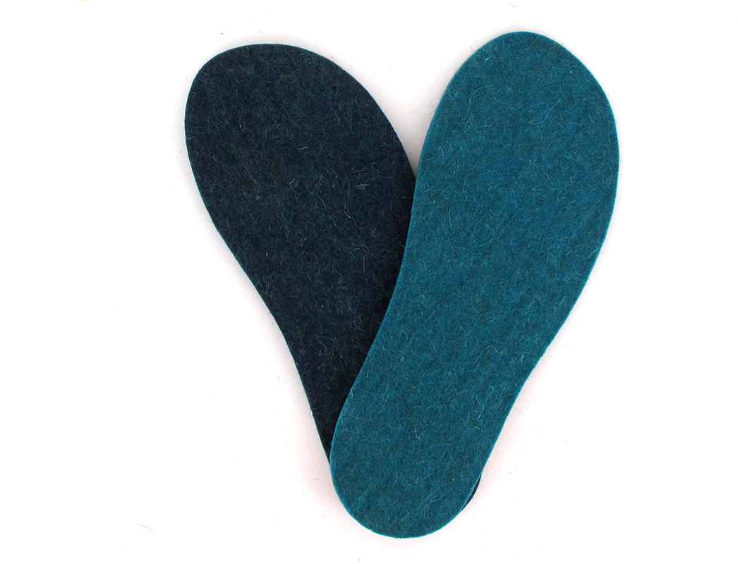 WoolFit Felt Insoles for Slippers | Extra thick, 2-colored 100% Wool ...