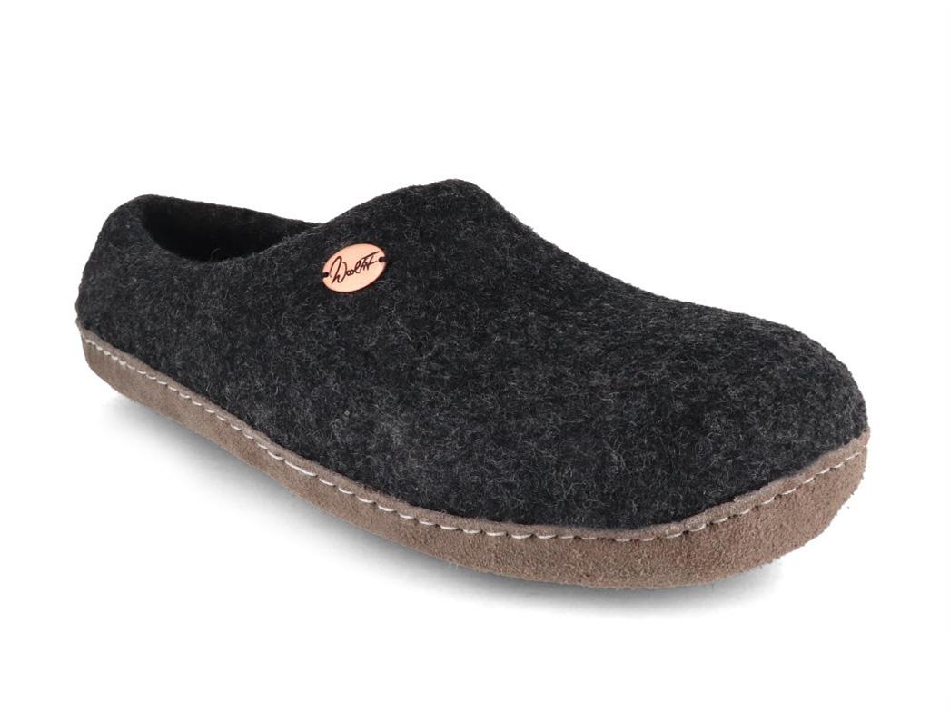 WoolFit® Felt Slippers | Footprint, charcoal