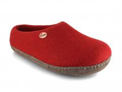 WoolFit� Felt Slippers | Footprint, dark red