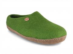 Handmade Felt Slippers by WoolFit Footprint, green | 