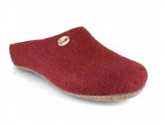 WoolFit hand-felted slippers Step with leather sole