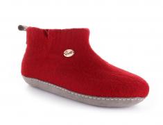 WoolFit ankle boots felt Slippers | Yeti, Dark Red |