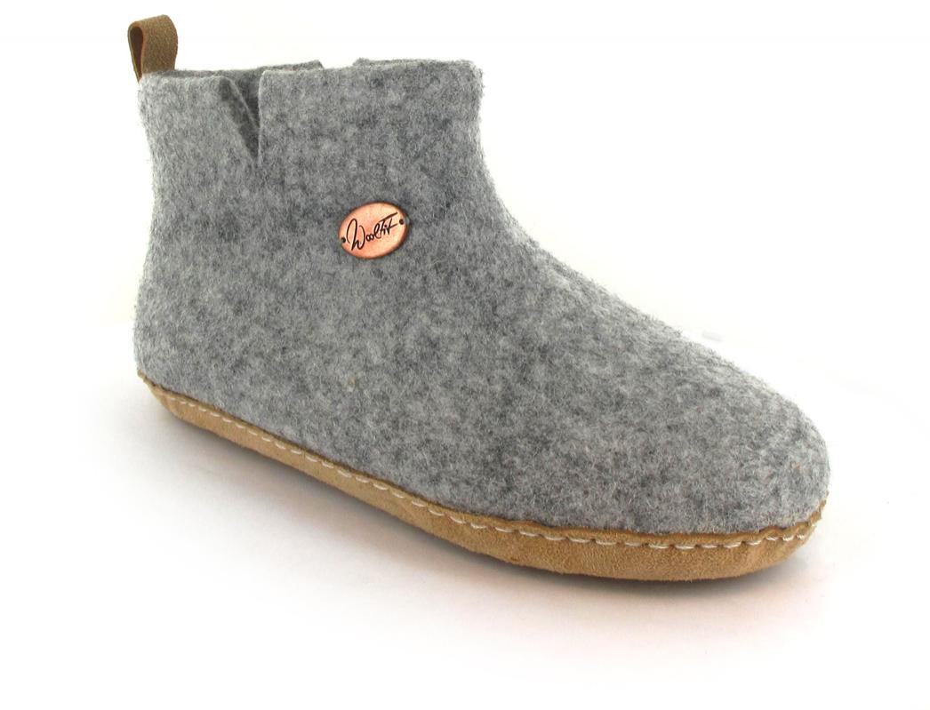 WoolFit® ankle high Felt Boots Slippers | Yeti, stone gray