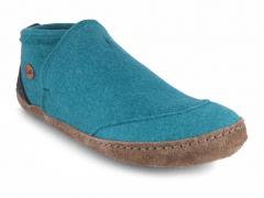 WoolFit� ankle high Felt Slippers | Taiga, turqoise