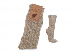 WoolFit� extra warm alpaca wool socks made from 100% natural wool, beige melange