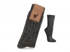 WoolFit� extra warm alpaca wool socks made from 100% natural wool, grey melange