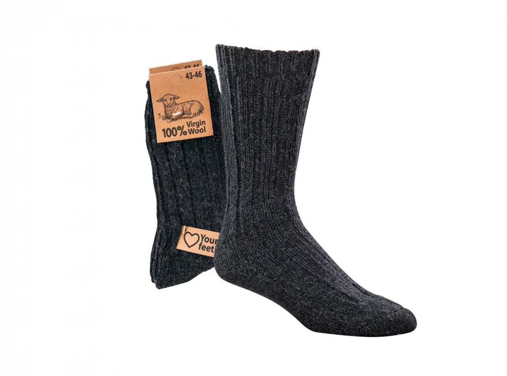 WoolFit� extra warm wool socks made from 100% lambswool, anthracite